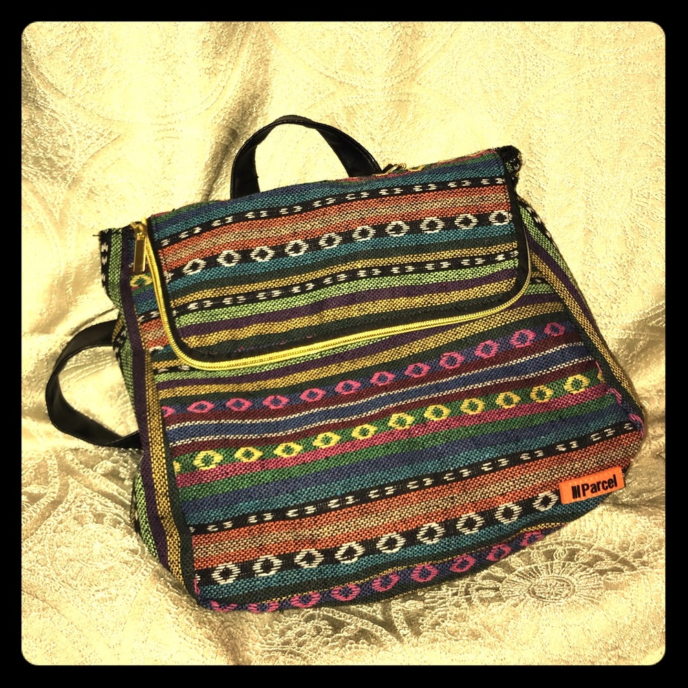 Bohemian Print Messenger Bookbag